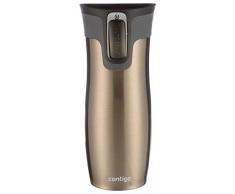 Contigo West Loop Autoseal Travel, Thermique en acier inoxydable, Fiole à vide, Gobelet étanche, Tasse à café avec couvercle facile à nettoyer sans BPA, Latté, 470 ml