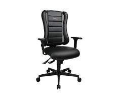 Topstar Sitness Racer RS Chaise de Bureau pivotante en Tissu avec accoudoirs Bleu/Noir, Tissu, Noir/Noir, 60 x 68 x 120 cm