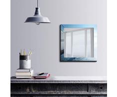 Bonamaison DÃ©coration Murale Impression sur Miroir EncadrÃ© sur Toile, Dimensions: 50 x 50 Cm - ConÃ§u et fabriquÃ© en Turquie