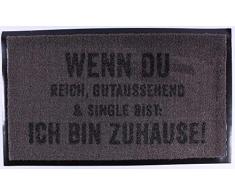 La Finesse Paillasson Nylon/PVC Noir/Gris, One