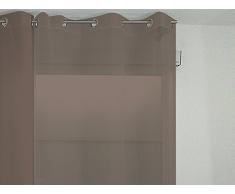 Soleil docre 031032 UNI Voilage ÃÂ ÃÂ oeillets Polyester Moka 135x250 cm