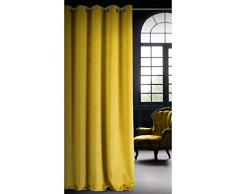 Eurofirany Rideau en Velours, Tissu, Moutarde, 140x250cm