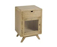 BigBuy Home Playwood Table de chevet en bois de mindi Multicolore 45 x 35 x 65 cm Taille unique