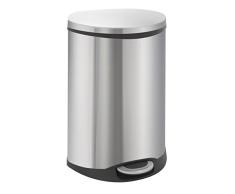 EKO Recycle Bin Poubelle à Pédale Métal Inox 40,6 x 45 x 69 cm 22 litres