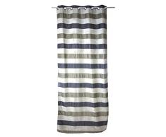 Linder 0971/28/375 Rideau avec 8 Oeillets Fusil Ronds Polyester/Viscose Marron 135 x 260 cm