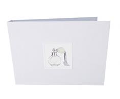 White Cotton Cards Tiny Album Photo Valeur Parfum, Blanc