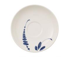 Villeroy & Boch Vieux Luxembourg Brindille Soucoupe pour Tasse Ã Moka/Expresso, 12 cm, Porcelaine Premium, Blanc/Bleu