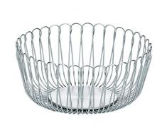 kela 11499 Corbeille à Fruits Prato 21,5x10cm en Acier Inoxydable, Argent, 5 x 21,5 x 10 cm