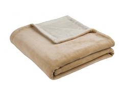 biederlack Island Plaid Polyester Camel Ã Une Place et Demi 200 x 150 cm