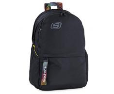 SKECHERS S894 Sac Ã dos de type dÃ©contractÃ© unisexe pour adulte avec poche intÃ©rieure, iPad, tablette, pour usage quotidien, pratique et polyvalent Taille unique Noir