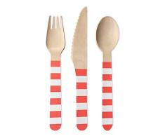 DELIGHT DEPARTMENT DD.02.13.2 Couverts Art Moderne 33 x 22 x 1 cm Rouge