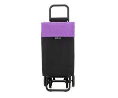 GARMOL Chariot de Courses 48L Noir/Violet