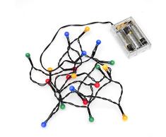 Konstsmide 1491-507 Guirlande Lumineuse avec Globes Ã LED, Plastique/,, 1.2 W, Multicolore