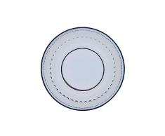 Villeroy & Boch 11-7309-0821 Boston col Blue, Assiette décorative pour salades et Desserts avec Accent Bleu, Verre de Cristal