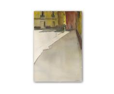 CUADRIMAN Abstrait et paysages Tableau San Vicente, Bois, Vert et Gris, 90Â x 60Â cm