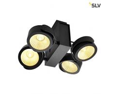 SLV TEC KALU CW, éclairage mural et plafonnier à LED pour intérieur et extérieur Quad Noir 60 ° 3000 K Aluminium W