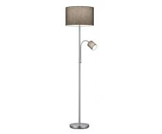 Trio Leuchten 403900211 Lampe sur pied, MÃ©tal, Nickel Mat