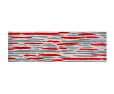 Lifestyle Tapis de mat 1503 Cascade Chemin de, lavable et antidérapant, Microfibre, Rot/Grau/Beige, 50x150cm