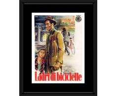 Vinmag Mini Poster encadré du Film Italien « Bicycle Thieves » 48 x 38 cm
