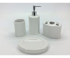 GENERAL TRADE Set Salle de Bain 4 piÃ¨ces Blanc