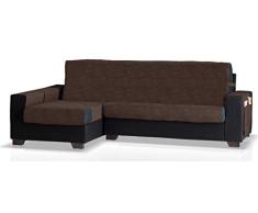 Bartali Divan Larissa Bras Gauche, Tissu Chenille Coton, 50% Polyester, Marron, 275Â cm