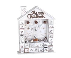 Blancs Dino xsl051 _ 01 Nichoir avec Calendrier Avent, Bois, crème/Beige, 29 x 37,5 x 6 cm