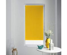 store dintérieur store enrouleur occultant 60x90 cm polyester occult jaune