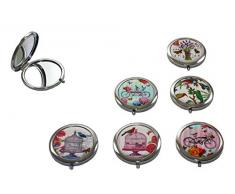 DOREX Miroir Romantique, mÃ©tal/Cuir SynthÃ©tique, Multicolore, Taille Unique