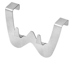 Fackelmann 61240 Crochet Porte Willi 8x5cm en INOX, Acier, Argent, 8 x 5 x 2,7 cm