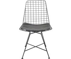 Kare Design Grid Chaise de Salle à Manger Noir 85,5 x 47,5 x 54 cm