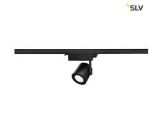 SLV Spot LED pour Rail Triphasé SUPROS | Plafonnier Orientable et Inclinable, Eclairage Intérieur, Spot LED, Projecteur de Plafond, Spot pour Rail, Système de Rail | 2100lm, 3000K, Rond, Noir, LED incl., EEC A-A++