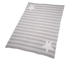 Tom Tailor Plaid Coton Beige/gris 180 x 130 cm