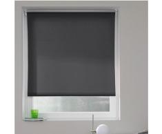 MADECOSTORE Store Enrouleur Tamisant Tissu Uni Gris Anthracite - L49 x H190cm - Avec perçage