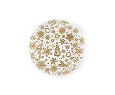 Excelsa White Home Assiette Panetton/Portée, Verre
