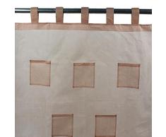 Thedecofactory 110339 Voilage Coton Pocket Taupe, 110 x 250 x 3 cm