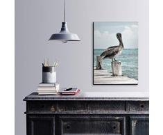 Bonamaison DÃ©coration Murale Impression sur Toile, Dimensions: 50 x 70 Cm - ConÃ§u et fabriquÃ© en Turquie