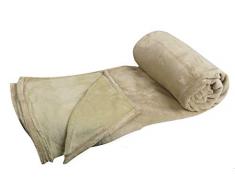 Ourson Plaid, Polyester, Beige L3BA1, 180x130 cm