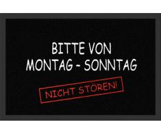 Empire Merchandising 623447 Lundi au Dimanche Paillasson ne Pas déranger, Taille 60 x 40 cm, Matière Polypropylène