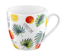 AMBITION Tropical Tasse Ã thÃ© en Porcelaine Blanc/Orange/Vert/Jaune 510 ML 510 ML