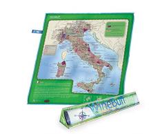 SOIREE HOME soireehome Chiffon Nettoyage Verres de vin Motif Italie, Tissu, Rouge, 50Â x 50Â x 3Â cm