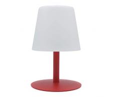 Lumisky Lampe de Table de Jardin lumière Blanche sans Fil sur Batterie STANDY Mini Love à LED 26cm, ABS, Rouge, 15x15xH26