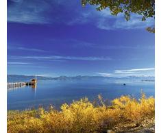 Papier Peint dÃ©co trompe loeil CABANE SUR LE LAC 6 x 2,70 m | DÃ©co murale XXL QualitÃ© HD Scenolia