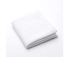 LinenMe Serviette de Bain, Collection Waffle, Couleur Blanc, 75 x 130 cm