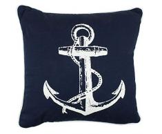 Nauticalia Coussin Ancre Bleu Marine 40 x 40 cm