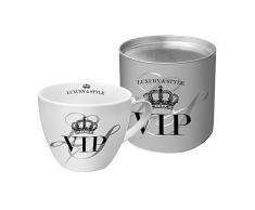 PPD Tasse avec Inscription VIP Gris 0,35 l, Porcelaine