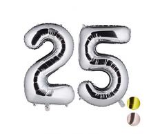 Relaxdays Ballon chiffre numÃ©ro 30 gonflable anniversaire dÃ©coration mariage fÃªte hÃ©lium 85-100 cm, rose dorÃ©