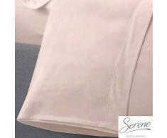 Serene Easy Care Drap Plat, Rose poudrÃ©, King