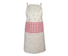 Clayre & Eef LCH41R Litlle Chicken Tablier de Cuisine 100% Coton Env. 70 x 85 cm.