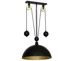 Homemania Lampe Ã suspension W45xd45xh100 cm Noir, or