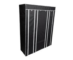 Perel Textiler Penderie Acier Noir 135 x 45 x 170 cm